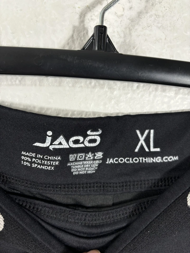 Pantalones Cortos de Compresión Jaco Para Hombres XL Negro Logo Atlético Spandex MMA Entrenamiento Entrenamiento Foto 4 de 4