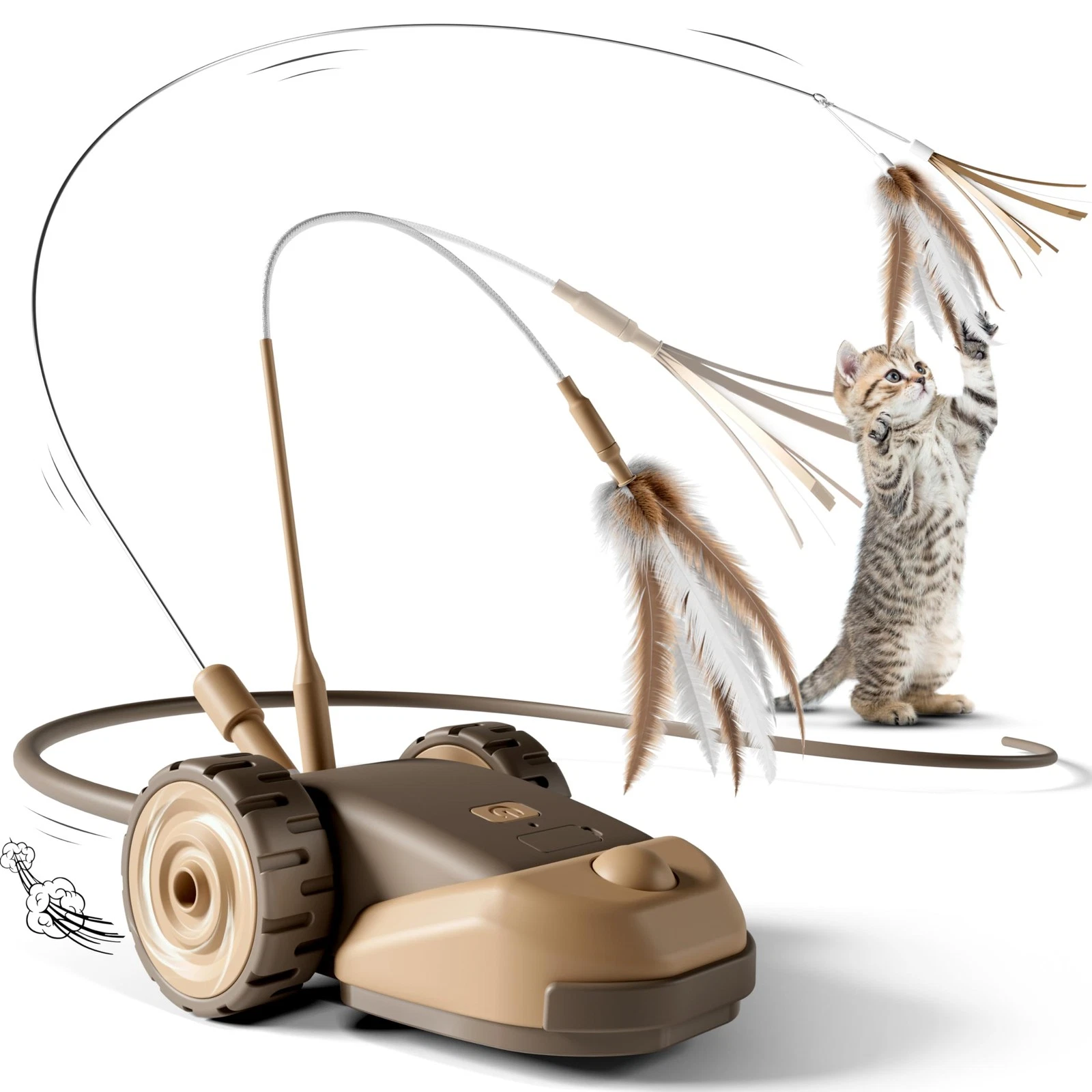 CYROS 3-in-1 Interactive Cat Toy - 2-Speed Automatic Moving Mouse Cat Toys Se...
Opens in a new wind