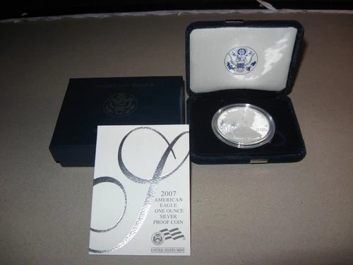 2007 United States Proof Silver Eagle OGP Three Available