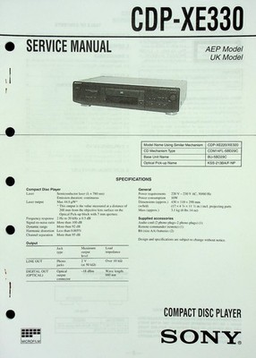 Service Manual Sony CDP-XE330