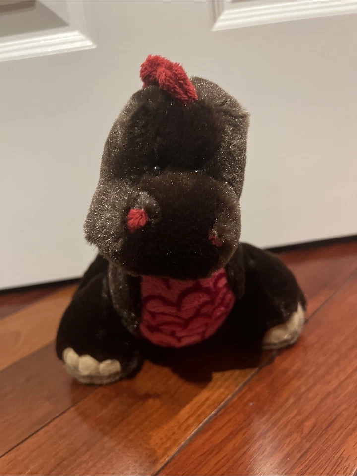 Webkinz COCOA DINOSAUR GANZ Plush Stuffed Animal Brown Pink 8" HM338 - NO CODE - Image 2 of 4