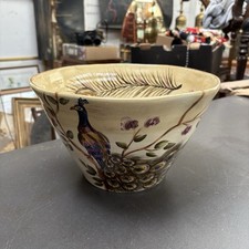Tabletops Gallery Peacock Large Serving Bowl Fruit Bowl