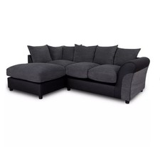 USED - Harry Left Hand Corner Chaise Sofa - Charcoal