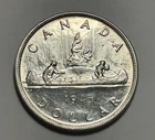 1945 CANADA SILVER DOLLAR / TOUGH DATE  / HIGHER GRADE