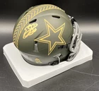 Emmitt Smith Signed Autographed Cowboys Salute Service Mini Helmet Beckett BAS