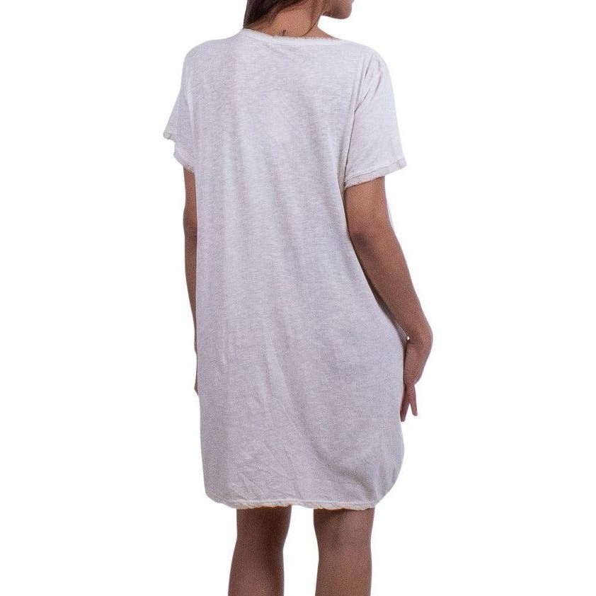 Gigi Moda Perla 100% Linen Dress Tunic One Size Cream Beige Resortwear Vacation