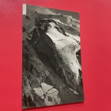 CIMA DELL' ORTLES CON L' ITINERARIO DI SALITA CARTOLINA POSTALE BIANCO E NERO 