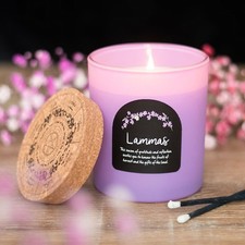 Pagan Seasons Lammas 1st Harvest Cinnamon Orange Glass Jar Scented  Boxed Candle
