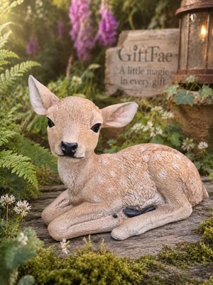 Realistische Damhirsch Garten Ornament Legend Hirsch Statue Wald Outdoor Deko
