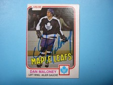 1981/82 O-PEE-CHEE NHL HOCKEY CARD #320 DAN MALONEY VG MK PL AUTO AUTOGRAPH OPC