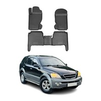 Omac Gummimatten FußMatten FüR Kia Sorento 2002-2009 TPE Automatten Schwarz 4X