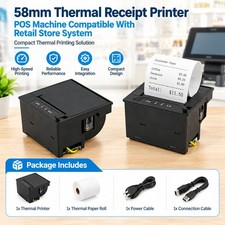 Mini Thermal Receipt Printer 58mm POS Ticket Machine Compatible With Windows