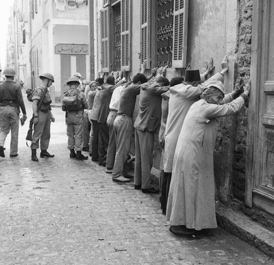 Suez Crisis 1956 - Troops assisted by CID officers Cyprus search A- Old Photo 2