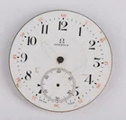 Antique Omega Pocket Watch Dial & Movement 17 Jewels Swiss 37.8mm - Parts