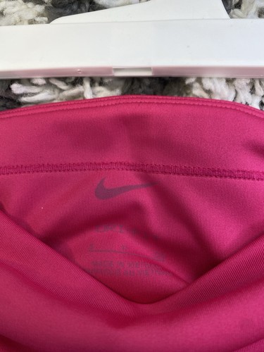 Leggings Nike donna rosa tinta unita pull-on S 25" cucitura interna zip tasca elasticizzato - Foto 3 di 10