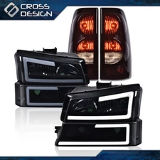  Fit For 03-07 Silverado LED DRL Headlights Bumper Lamp & Tail Lights