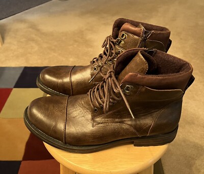 NWOB Harrison Myles D-711 Brown Mens US13 Leather Lace Up 