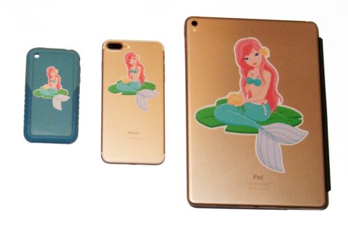 Sea Mermaid Wall Window Fabric Removable Re-Postional Set of 4 Decals Stickers - Picture 3 of 4