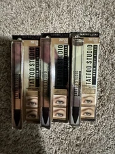 (3) Maybelline New York Tattoo Studio Brow Lift Stick Makeup 250 Blonde