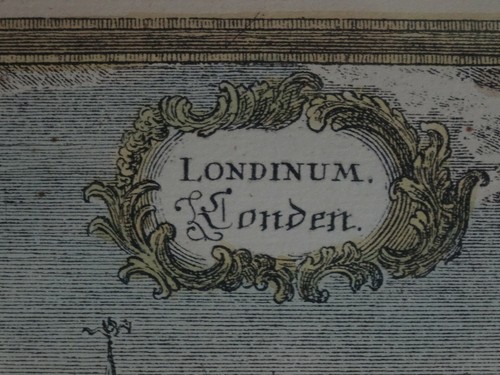 FRAMED J.G. RINGLING & F.B. WERNER 1740 LONDON PANORAMIC LONDINUM MAP ENGRAVING - Picture 4 of 12