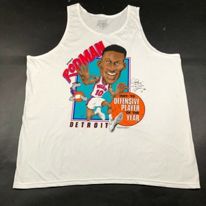 Detroit Pistons Bad Boys para hombre M Blanco Camiseta sin mangas Camisa Músculo Dennis Rodman Nba | eBay