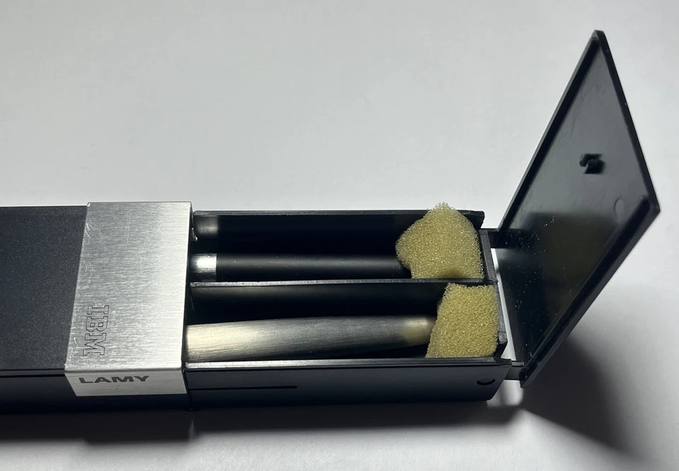 Lamy Kugelschreiber/ Füller Set - Edelstahl (Silber) - IBM - Guter Zustand, 80er - Bild 2 von 4