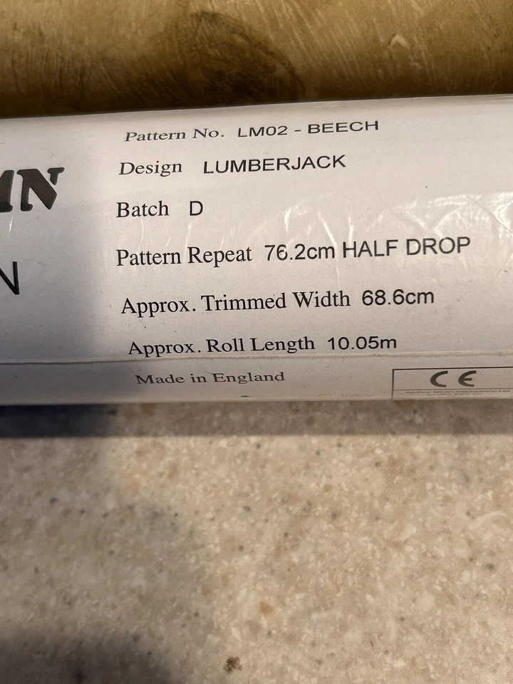 Papel Pintado Andrew Martin 2 NUEVO Rollos Dobles Colección Ingeniero Leñador Madera Foto 4 de 4