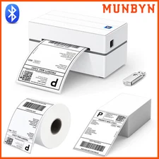 MUNBYN 4x6 Shipping Label Printer Bluetooth Thermal Printer for USPS FedEx UPS