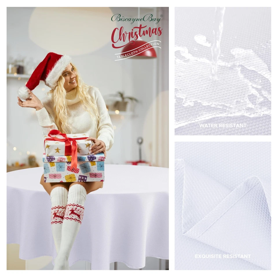 Textured Fabric Tablecloths Round 60 Inches for Tables' Diameters from 20" to... - Image 4 of 4