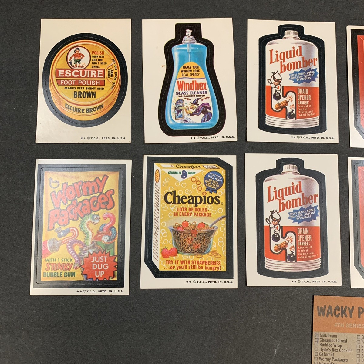 1973 Topps Wacky Packages 4th Series 4 Partial Set w/ 13 Cards