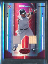 2004 Leaf Certified Materials Dual GU Bat Jersey Relic #128: MANNY RAMIREZ /250