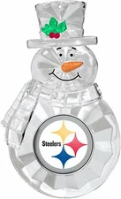 Pittsburgh Steelers Football NFL Traditional Snowman Christmas Tree Ornament
