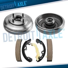 4pc Rear Brake Drums and Brake Shoes Kit for 2009 2010 2011 Ford Focus 2.0L 2.5L