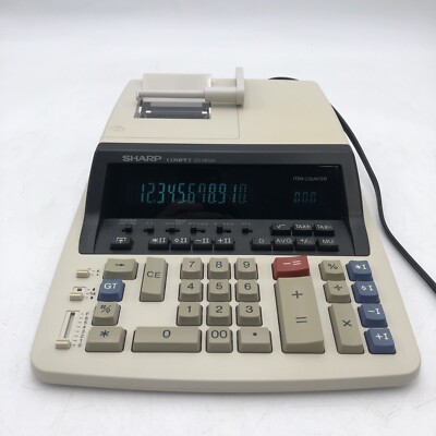 USED SHARP COMPET CS-2870H 12 Digit 4.5 LPS Printing Calculator AS IS READ B