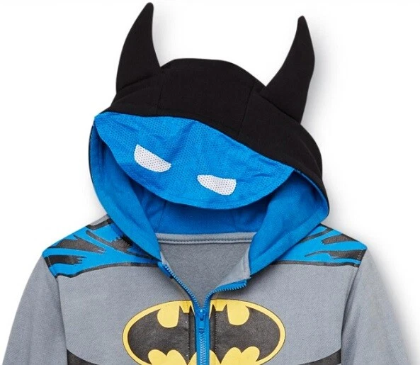 BATMAN Jacket NeW Boys 4T Hooded Batman Costume Hoodie Hood MASK