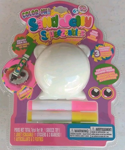 Free Ship ~ (2) New 5" Squishies~ Sandjelly Squishy Bear Face to Paint /Color - Picture 7 of 7
