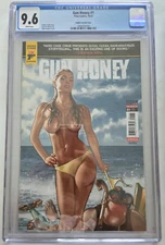GUN HONEY #1 CGC 9.6 GRADED 2023 TITAN COMICS FOC ADAM HUGHES VARIANT COVER ART!