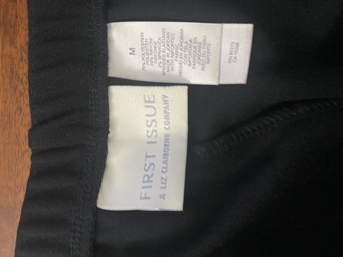 Liz Claiborne Weekend Collection pull on black pants 100% polyester M - Picture 6 of 7