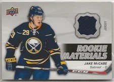 2014-15 Upper Deck Rookie Materials Jersey #RM9 Jake McCabe Buffalo Sabres