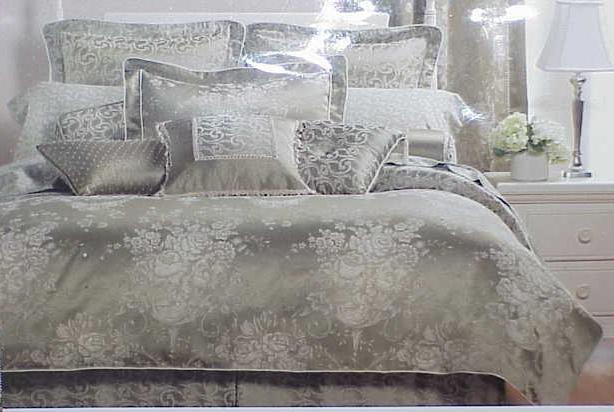 Cambria King Duvet Green Damask Scroll Charter Club Comforter