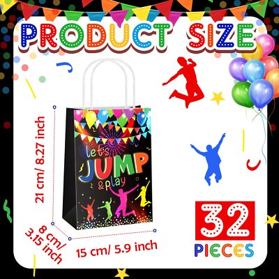 Jump Birthday Gift Bag For Kids Boys Girls Let'S Jump & Play