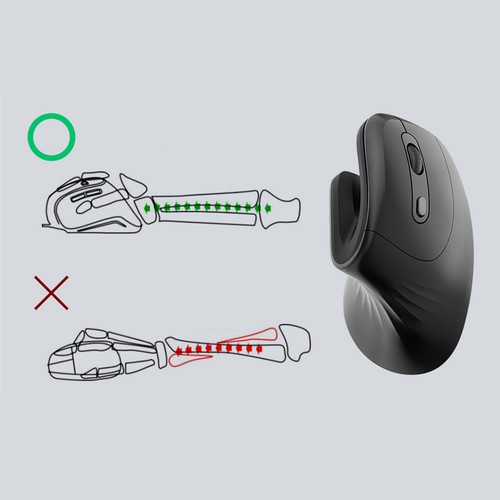 Wired Vertical Mouse 6 Buttons 800‑1200‑2400‑3200 DPI USB Wired Vertical Erg Fit - Picture 15 of 24