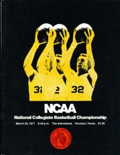 3/25 1971 NCAA Final Four basketball Playoff program ucla  