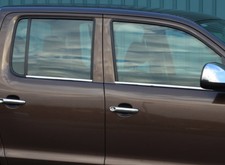 Juego de fundas cromadas para alféizar de ventana de puerta lateral para Volkswagen Amarok (2010