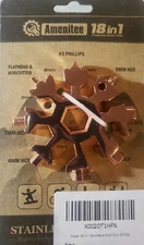 AMENITEE 18-in-1 Stainless Snowflake Multi-Tool Rose ~2 inches