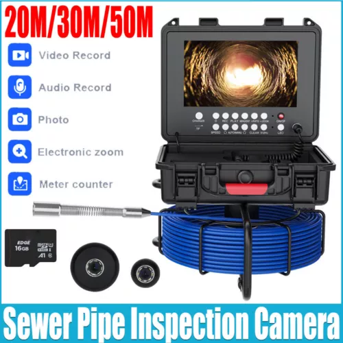 Telecamera ispezione tubi fognari contatore distanza DVR monitor Ultra HD 9 pollici 23 mm - Foto 1 di 20