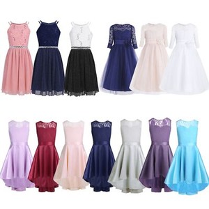 Flower Girl Formal Dress Maxi Long Kids Party Prom Bridesmaid Wedding Dresses