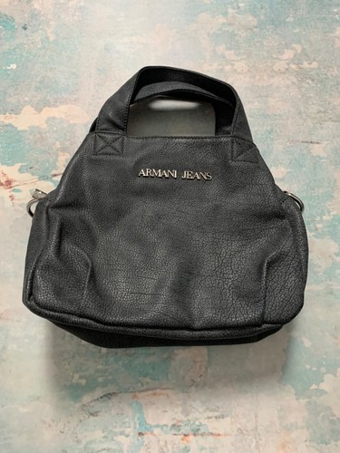 Borsa Y2K Armani Jeans manico piccolo donna anni 2000 grigia mini logo - Foto 20 di 20