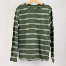 Jumping Beans Boys' Striped Essential Long-Sleeve Tee • green • 8