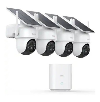 AOSU 2K QHD 3.0MP Dual-Band WiFi Outdoor AI Solar Security Camera Kit, Panoramic